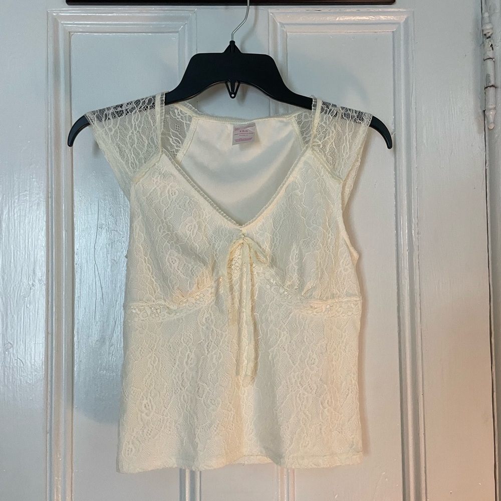 cream lace top